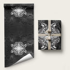 New Zealand Matariki Wrapping Paper Maori Moko Black Galaxy