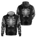 New Zealand Matariki Zip Hoodie Maori Moko Black Galaxy