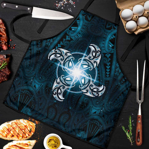 New Zealand Matariki Waita Apron Maori Moko Dark Blue Galaxy