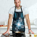 New Zealand Matariki Waita Apron Maori Moko Dark Blue Galaxy