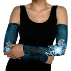 New Zealand Matariki Waita Arm Sleeves Maori Moko Dark Blue Galaxy