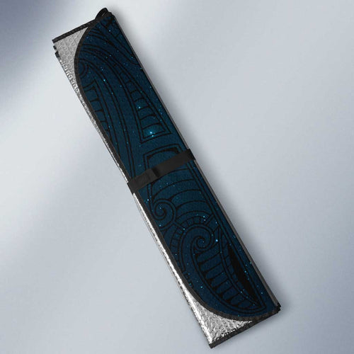 New Zealand Matariki Waita Auto Sun Shade Maori Moko Dark Blue Galaxy