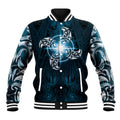 New Zealand Matariki Waita Baseball Jacket Maori Moko Dark Blue Galaxy