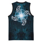 New Zealand Matariki Waita Basketball Jersey Maori Moko Dark Blue Galaxy
