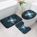 New Zealand Matariki Waita Bathroom Set Maori Moko Dark Blue Galaxy