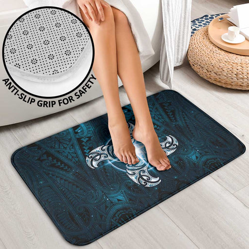 New Zealand Matariki Waita Bathroom Set Maori Moko Dark Blue Galaxy