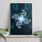 New Zealand Matariki Waita Canvas Wall Art Maori Moko Dark Blue Galaxy