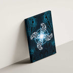 New Zealand Matariki Waita Canvas Wall Art Maori Moko Dark Blue Galaxy