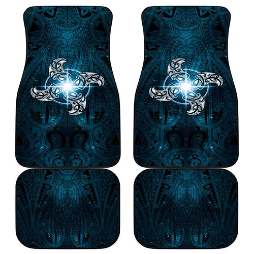 New Zealand Matariki Waita Car Mats Maori Moko Dark Blue Galaxy