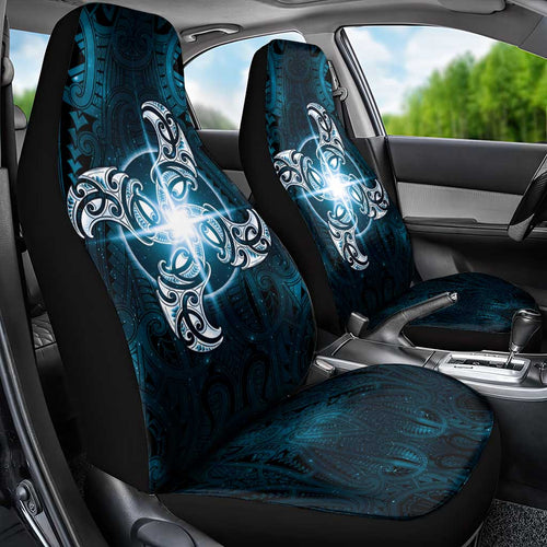 New Zealand Matariki Waita Car Seat Cover Maori Moko Dark Blue Galaxy