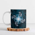 New Zealand Matariki Waita Ceramic Mug Maori Moko Dark Blue Galaxy