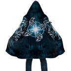 New Zealand Matariki Waita Cloak Maori Moko Dark Blue Galaxy