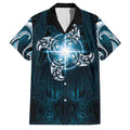 New Zealand Matariki Waita Family Matching Off Shoulder Maxi Dress and Hawaiian Shirt Maori Moko Dark Blue Galaxy