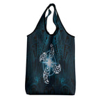 New Zealand Matariki Waita Grocery Bag Maori Moko Dark Blue Galaxy