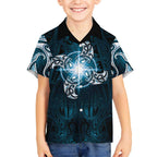 New Zealand Matariki Waita Hawaiian Shirt Maori Moko Dark Blue Galaxy