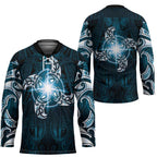 New Zealand Matariki Waita Hockey Jersey Maori Moko Dark Blue Galaxy