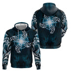 New Zealand Matariki Waita Hoodie Maori Moko Dark Blue Galaxy