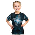 New Zealand Matariki Waita Kid T Shirt Maori Moko Dark Blue Galaxy