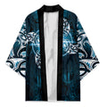 New Zealand Matariki Waita Kimono Maori Moko Dark Blue Galaxy