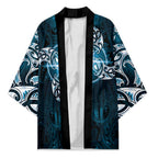 New Zealand Matariki Waita Kimono Maori Moko Dark Blue Galaxy