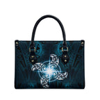 New Zealand Matariki Waita Leather Bag Maori Moko Dark Blue Galaxy