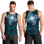 New Zealand Matariki Waita Men Tank Top Maori Moko Dark Blue Galaxy