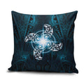 New Zealand Matariki Waita Pillow Cover Maori Moko Dark Blue Galaxy