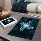 New Zealand Matariki Waita Puzzle Maori Moko Dark Blue Galaxy