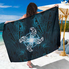 New Zealand Matariki Waita Sarong Maori Moko Dark Blue Galaxy