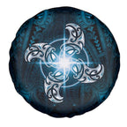 New Zealand Matariki Waita Spare Tire Cover Maori Moko Dark Blue Galaxy