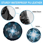 New Zealand Matariki Waita Spare Tire Cover Maori Moko Dark Blue Galaxy