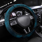 New Zealand Matariki Waita Steering Wheel Cover Maori Moko Dark Blue Galaxy