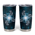 New Zealand Matariki Waita Tumbler Cup Maori Moko Dark Blue Galaxy