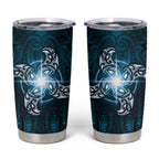 New Zealand Matariki Waita Tumbler Cup Maori Moko Dark Blue Galaxy