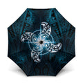 New Zealand Matariki Waita Umbrella Maori Moko Dark Blue Galaxy