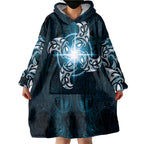New Zealand Matariki Waita Wearable Blanket Hoodie Maori Moko Dark Blue Galaxy