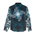 New Zealand Matariki Waita Women Casual Shirt Maori Moko Dark Blue Galaxy