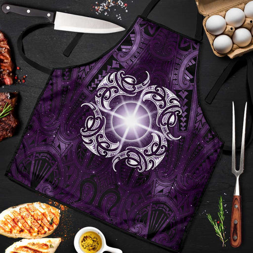 New Zealand Matariki Waipunarangi Apron Maori Moko Purple Galaxy