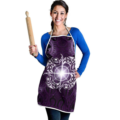 New Zealand Matariki Waipunarangi Apron Maori Moko Purple Galaxy