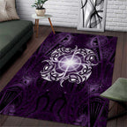 New Zealand Matariki Waipunarangi Area Rug Maori Moko Purple Galaxy
