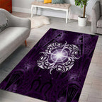 New Zealand Matariki Waipunarangi Area Rug Maori Moko Purple Galaxy