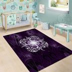 New Zealand Matariki Waipunarangi Area Rug Maori Moko Purple Galaxy