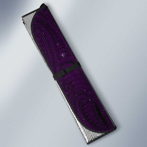 New Zealand Matariki Waipunarangi Auto Sun Shade Maori Moko Purple Galaxy