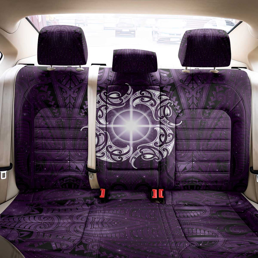 New Zealand Matariki Waipunarangi Back Car Seat Cover Maori Moko Purple Galaxy