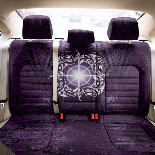 New Zealand Matariki Waipunarangi Back Car Seat Cover Maori Moko Purple Galaxy