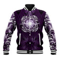 New Zealand Matariki Waipunarangi Baseball Jacket Maori Moko Purple Galaxy