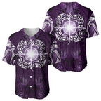 New Zealand Matariki Waipunarangi Baseball Jersey Maori Moko Purple Galaxy
