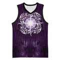 New Zealand Matariki Waipunarangi Basketball Jersey Maori Moko Purple Galaxy