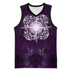 New Zealand Matariki Waipunarangi Basketball Jersey Maori Moko Purple Galaxy