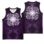 New Zealand Matariki Waipunarangi Basketball Jersey Maori Moko Purple Galaxy